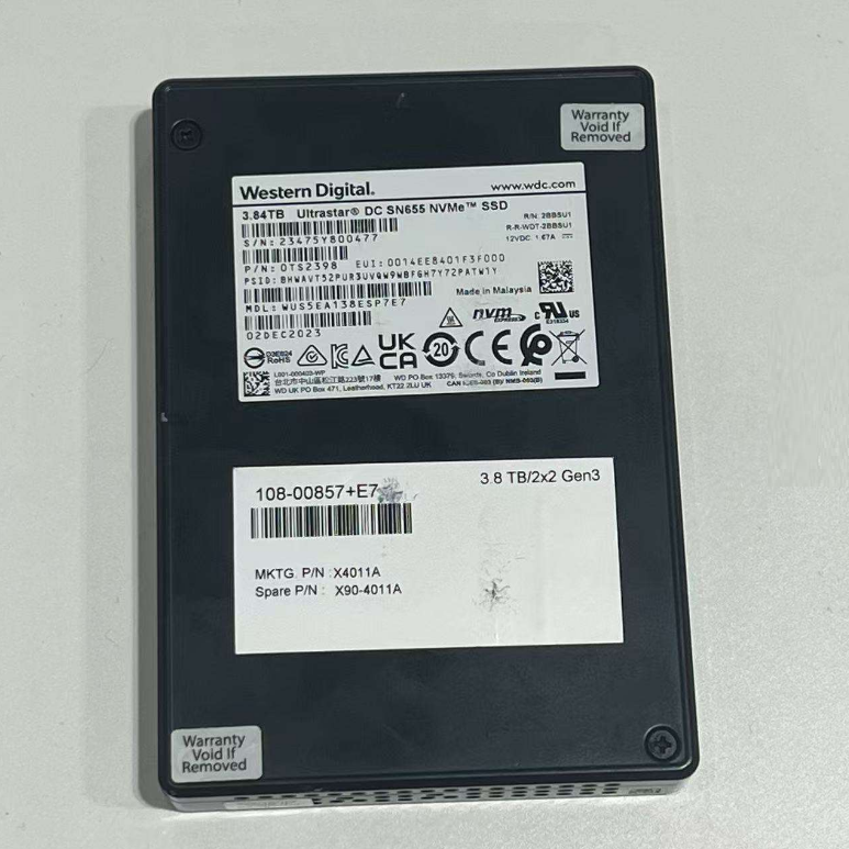 X4011A 3.8TB NVMe SSD 108-00889+E7 OTS2398 DC SN655 X90-4011A in Stock for NETAPP