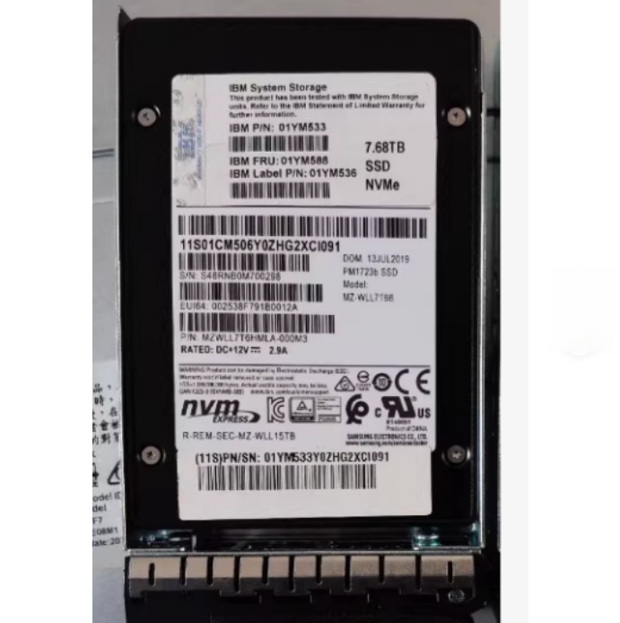 01LL502 Solid State Drive 15.36T Large Capacity Suitable for 01LL515 Storage Expansion Rack PM1723B Enterprise Class Disk Body High Performance SSD
