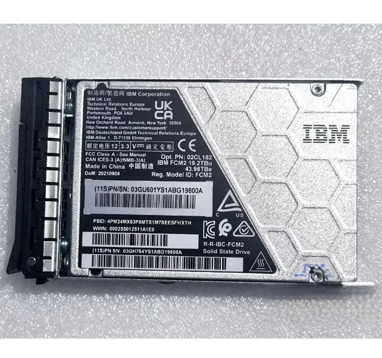 Storage specific 4.8TB NVMe hard drive 02CL187/03GH469 with original cooling bracket