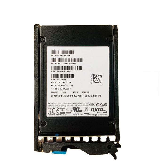 5563046-A 7.68TB Enterprise Hard Drive SAS 12G with hot swappable bracket plug and play