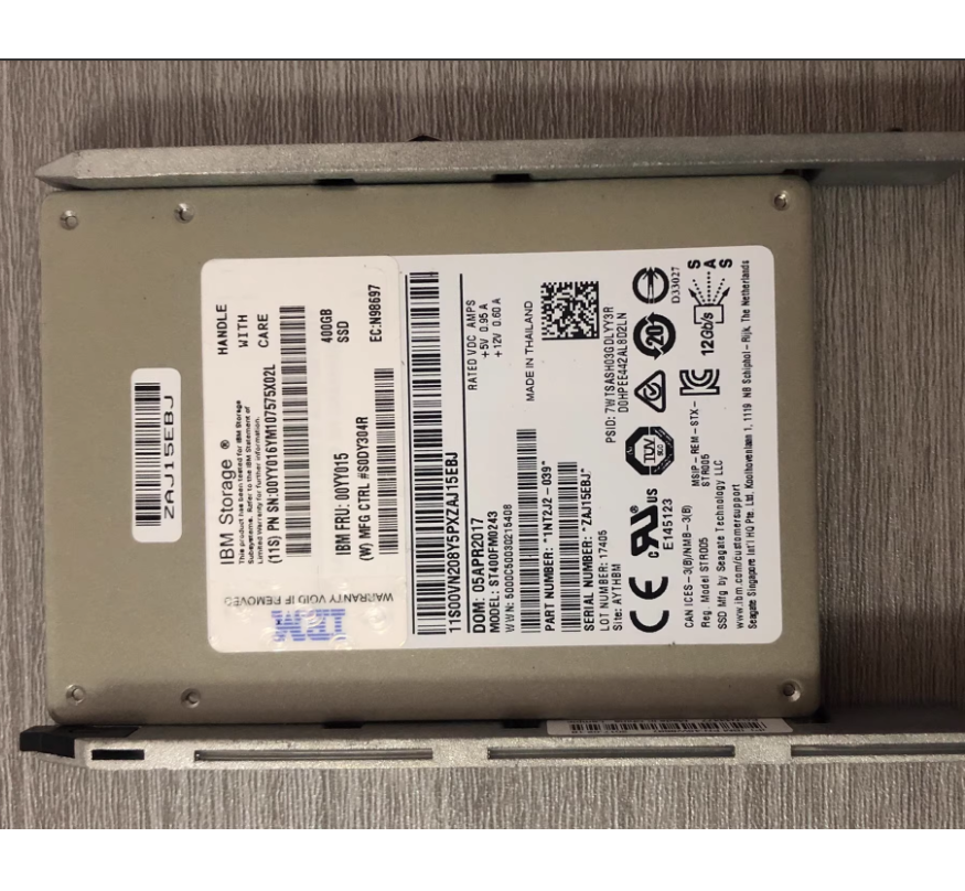Original genuine 00Y015/00Y016 400GB SAS hard drive enterprise grade disk body with original bracket