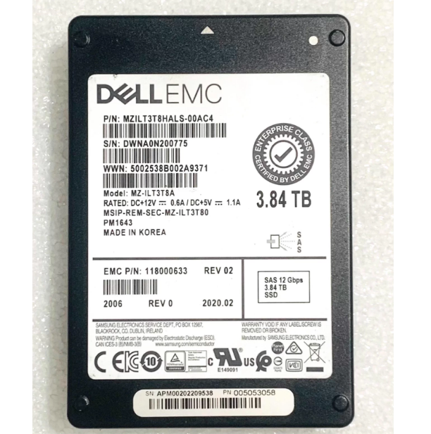 118000633 SAS solid state drive 005052556 storage rack dedicated PM1643 enterprise level disk body 7x24 hour operation