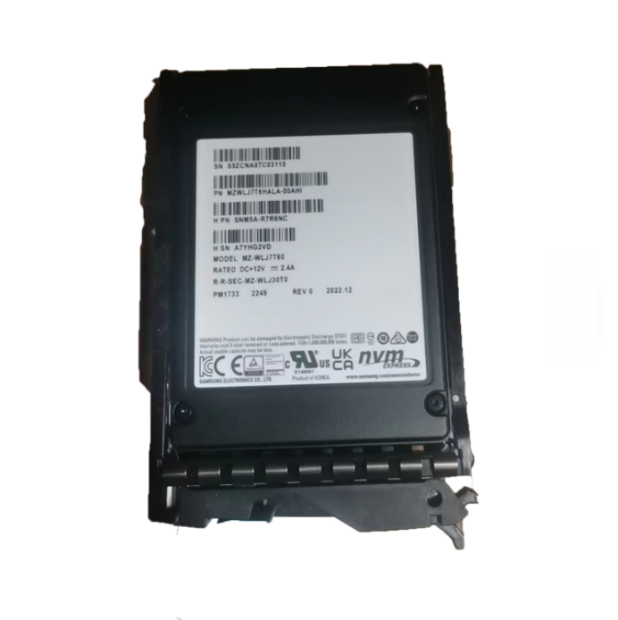 Enterprise grade NVMe hard drive 3.84TB PCIe 4.0 Gigabit read-write model 5563630-A with original heat dissipation tray